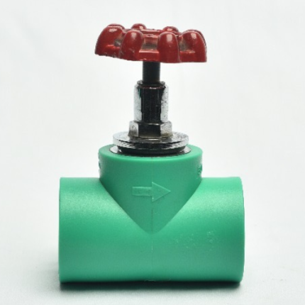PPR Stop Valve with Red Metal Handle – ½ Inch