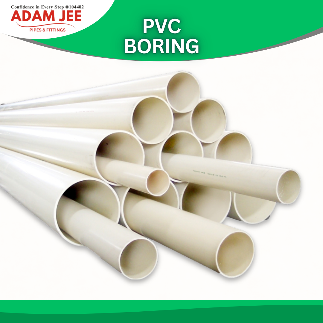 PVC boring pipes for tube wells and borewells manufactured by Adam Jee in Pakistan