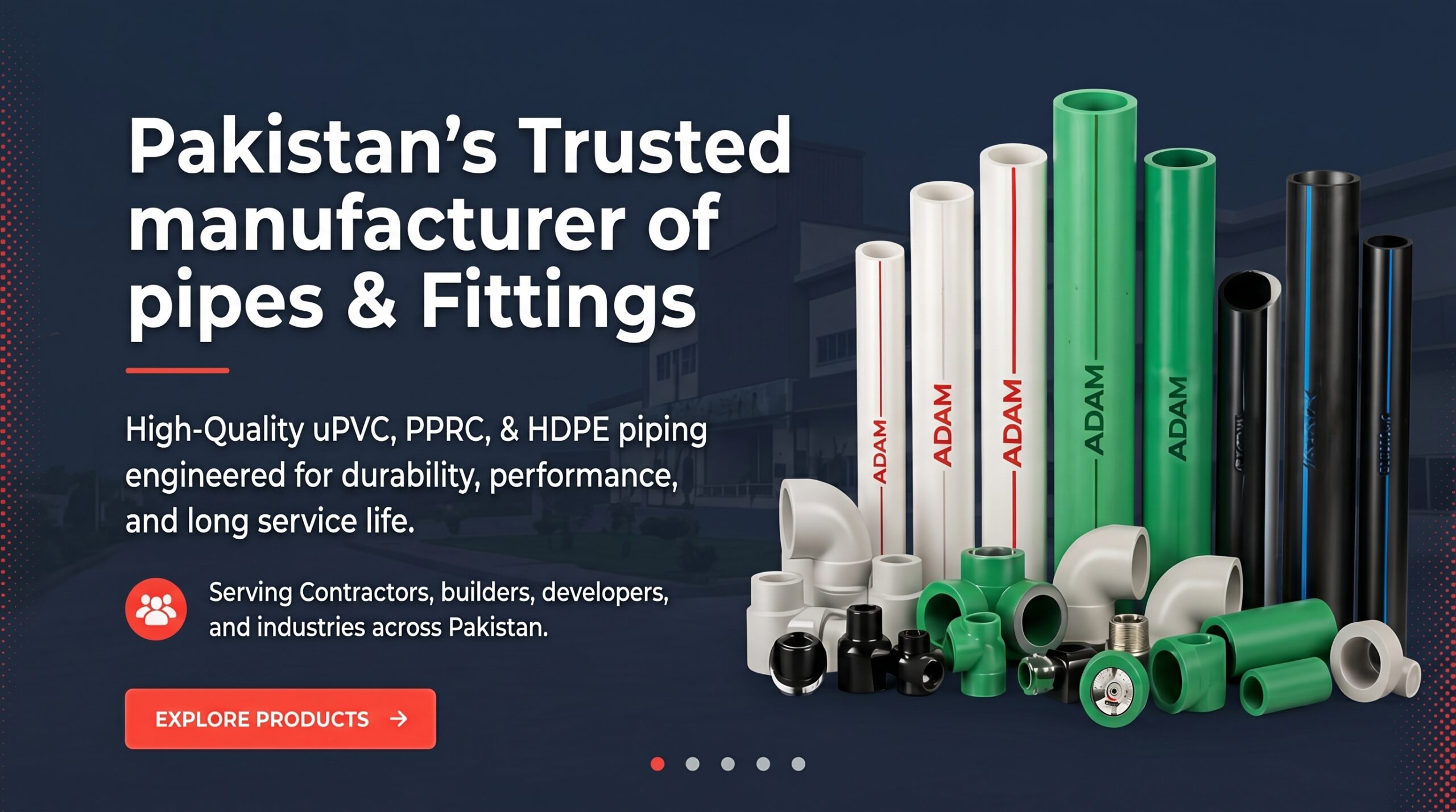PVC pipe manufacturing and quality control at Adamjee Plastics Industries